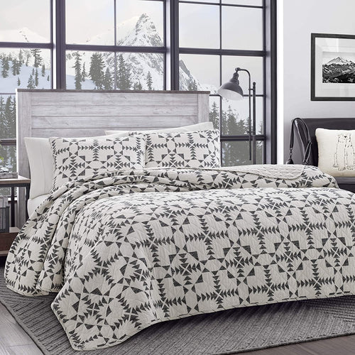 Eddie Bauer Arrowhead Collection 100 Percent Cotton Light-Weight Quilt Bedspread Matching Shams