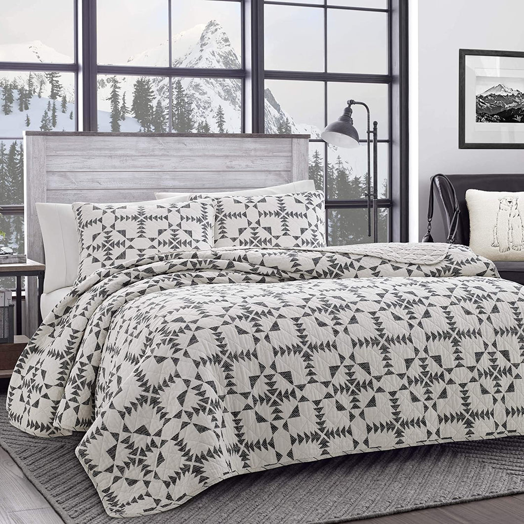 Eddie Bauer Arrowhead Collection 100 Percent Cotton Light-Weight Quilt Bedspread Matching Shams