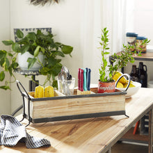 Load image into Gallery viewer, Deco 79 54419 Wood Metal Tray 22&quot; W, 8&quot; H