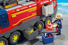 Load image into Gallery viewer, PLAYMOBIL Airport Fire Engine with Lights &amp; Sound Building Set