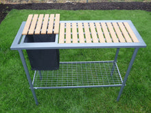 Load image into Gallery viewer, Potting Bench - Weatherguard Garden and Greenhouse Workbench Portable Gardening Center - Features removable trimmings bin and adjustable shelf (39"W x 32"H x 15"D)
