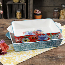 Load image into Gallery viewer, The Pioneer Woman Baking Dish Spring Bouquet 2-Piece Baker Set Floral