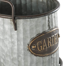 Load image into Gallery viewer, Alpine Corporation Small Metal Outdoor Flower Planter with Stand - Garden Tin - Outdoor Yard Décor