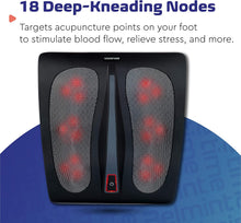 Load image into Gallery viewer, Belmint Shiatsu Foot Massager Machine with Heat - 18 Rotating Heads &amp; Soothing Heat for Deep Kneading Massage Therapy and Plantar Fasciitis - Foot Arch and Nerve Pain Relief