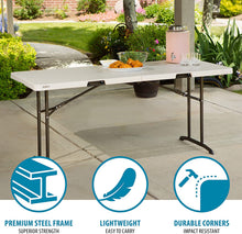 Load image into Gallery viewer, Lifetime 80382 Commercial Fold-in-Half Table, 6-Foot, Almond