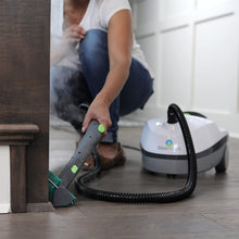 Load image into Gallery viewer, Steamfast SF-370 Canister Cleaner with 15 Accessories-All-Natural, Chemical-Free Pressurized Steam Cleaning for Most Floors, Counters, Appliances, Windows, Autos, and More, 64 inches, White