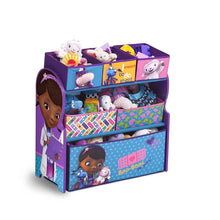 Load image into Gallery viewer, Delta Children Multi-Bin Toy Organizer, Disney Junior Doc McStuffins