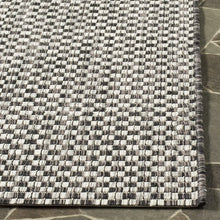 Load image into Gallery viewer, Safavieh Courtyard Collection CY8653 Indoor/ Outdoor Area Rug, 9' x 12', Black / Light Grey