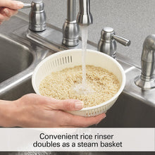 Load image into Gallery viewer, Hamilton Beach Rice Cooker &amp; Food Steamer, 16 Cups Cooked (8 Uncooked), With Steam &amp; Rinse Basket, Black (37517)