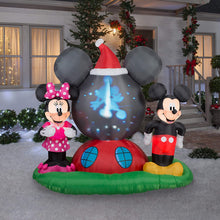 Load image into Gallery viewer, Gemmy Disney Mickey &amp; Minnie Airblown Panoramic Projection Inflatable