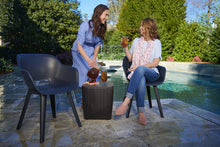 Load image into Gallery viewer, Keter Resin Luzon Outdoor Table with Extra Hidden Storage for Cushions and Patio Decor, Matte Brown
