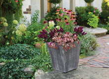 Load image into Gallery viewer, Suncast Gray 1619GP2 Farmington Resin Planter, 2-Pack