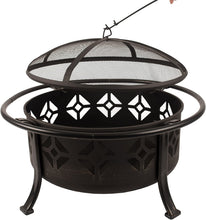 Load image into Gallery viewer, Pleasant Hearth Sunderland Deep Round Bowl Fire Pit, 36-Inch
