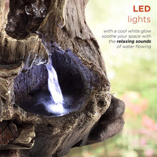 Load image into Gallery viewer, Alpine Corporation 11&quot; Tall Indoor Rainforest Tabletop Fountain with LED Lights