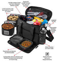 Load image into Gallery viewer, Overland Travel Dog Tote Bag Includes Collapsible Silicone Bowls