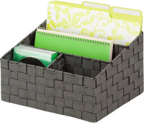 Honey-Can-Do OFC-03711 Three Section Woven Drawer Organizer