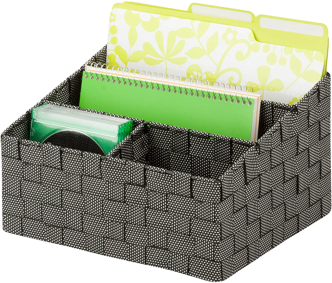 Honey-Can-Do OFC-03711 Three Section Woven Drawer Organizer