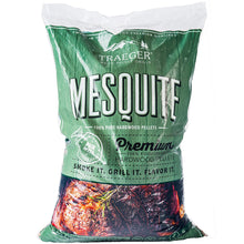 Load image into Gallery viewer, Traeger Grills PEL305 Mesquite 100% All-Natural Hardwood Pellets Grill, Smoke, Bake, Roast, Braise and BBQ, 20 lb. Bag),
