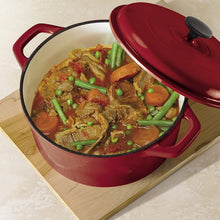 Load image into Gallery viewer, Tramontina 80131/621DS Style Enameled Cast Iron Covered Round Dutch Oven, 6.5-Quart, Red