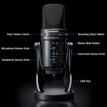 Load image into Gallery viewer, Samson G-Track Pro Studio USB Condenser Mic, Black