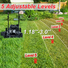 Load image into Gallery viewer, PowerSmart Lawn Mower, 21-inch &amp; 170CC, Gas Powered Push Lawn Mower with 4-Stroke Engine, 2-in-1 Gas Mower in Color Red/Black, 5 Adjustable Heights (1.18''-3.05''), DB8621CR