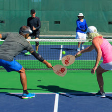 Load image into Gallery viewer, Hey! Play! Paddle Ball Game Set – Pair of Lightweight Beginner Rackets, Ball and Carrying Bag for Indoor or Outdoor Play – Adults and Children