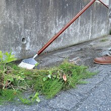 Load image into Gallery viewer, Nisaku NJP2520 Long Sidewalk and Garden Weeder and Sweeper, Authentic Tomita (Est. 1960) Japanese Stainless Steel, Blade Width-7.25", Polished 51" Wood Handle