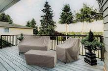 Load image into Gallery viewer, Modern Leisure 3134D Basics Outdoor Patio Chair Cover - Water Resistant (33 L x 34 D x 31 H inches), Khaki/Fossil