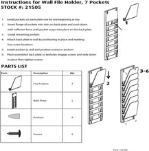 Load image into Gallery viewer, Officemate Wall File Holder, Letter/Legal, 7 Pockets, Black (21505)