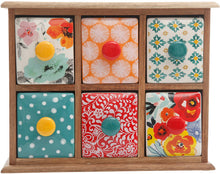 Load image into Gallery viewer, The Pioneer Woman Flea Market 6-Drawer Spice/Tea Box (1)