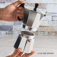 Load image into Gallery viewer, Primula Aluminum Espresso Maker - Aluminum - For Bold, Full Body Espresso – Easy to Use – Makes 1 Cup
