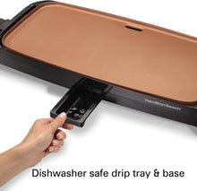 Load image into Gallery viewer, Hamilton Beach Durathon Ceramic Griddle Electric with 200 square inch PTFE &amp; PFOA Free Cooking Surface (38519R)