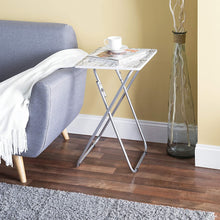 Load image into Gallery viewer, Home Basics Multi-Purpose Sturdy and Durable Decorative Bedside Laptop Snack Cocktails TV Folding Table Tray Desk Bedside Laptop Snacks Motivational Words