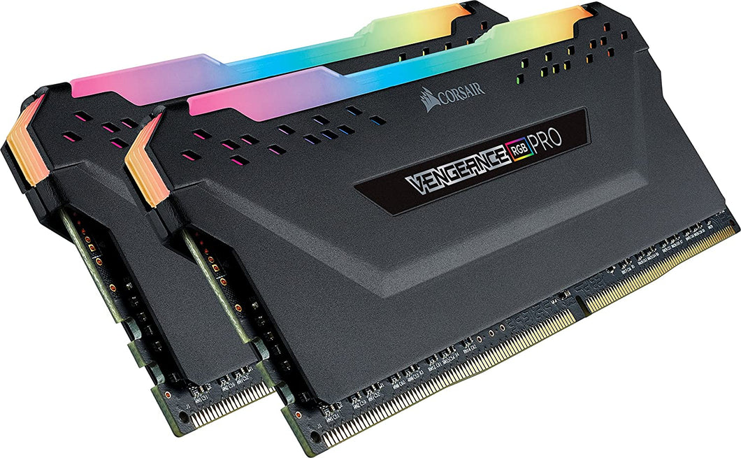 CORSAIR VENGEANCE RGB 16GB (2x8GB) DDR4 2666MHz C16 Desktop Memory - Black