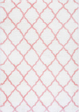 Load image into Gallery viewer, Soft &amp; Plush Geometric Drawings Kids Baby Pink Shag Area Rugs, 8 Feet x 10 Feet (8' x 10')