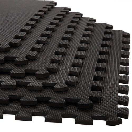 Foam Mat Floor Tiles, Interlocking EVA Foam Padding by Stalwart – Soft Flooring for Exercising, Yoga, Camping, Kids, Babies, Playroom