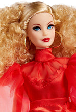 Load image into Gallery viewer, Barbie Collector Mattel 75th Anniversary Doll in Red Chiffon Gown, Blonde
