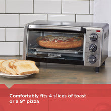 Load image into Gallery viewer, BLACK+DECKER  4-Slice Toaster Oven with Natural Convection, Black, TO1750SB