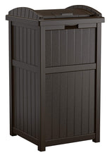 Load image into Gallery viewer, Suncast 33 Gallon Outdoor Trash Hideaway with Lid
