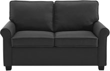 Load image into Gallery viewer, Mainstays Traditional Loveseat Sleeper with Memory Foam Mattress (Black)