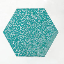 Load image into Gallery viewer, Functional,Stylish and Elegant Marshall Outdoor 12 Inch and 14 Inch Sunburst Iron Side Table Set, Crackle Teal,Adds Color to Your Patio and Backyard