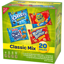 Load image into Gallery viewer, Nabisco Classic Mix Variety Pack, OREO Mini, CHIPS AHOY! Mini, Nutter Butter Bites, RITZ Bits Cheese, 20 - 1 oz Snack Packs
