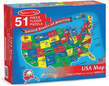 Load image into Gallery viewer, Melissa &amp; Doug U.S.A. 51pc Floor Puzzle