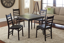 Load image into Gallery viewer, Cosco Wood Folding Chair with vinyl seat &amp; Ladder Back, 2 pack, Espresso