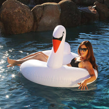Load image into Gallery viewer, GoFloats Inflatable Swan Pool Float Party Tube, Float in Style (for Adults and Kids)