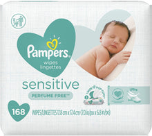 Load image into Gallery viewer, Pampers Sensitive, Water Based Baby Wipes, 168 Count