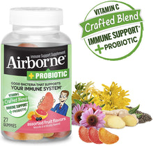 Load image into Gallery viewer, Airborne Plus Probiotic Assorted Fruit Gummies