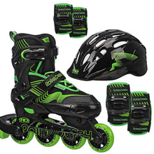 Load image into Gallery viewer, Roller Derby Carver Boys Inline Skates and Protective Pack (Helmet, Elbow Pads, Knee Pads)