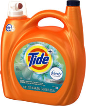 Load image into Gallery viewer, Tide Plus febreze Freshness Botanical rain he Turbo Clean Liquid Laundry Detergent Count, Orange, Original,Rain, 138 Fl Oz