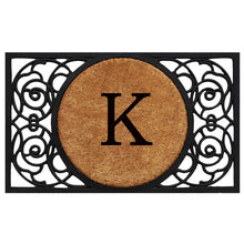 Load image into Gallery viewer, Calloway Mills 180031830K Armada Circle Monogram Doormat, 18&quot; x 30&quot; (Letter K)